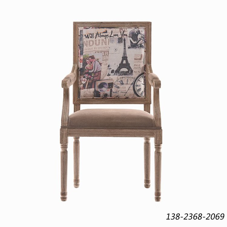 復(fù)古餐廳椅子，實(shí)木椅定制，西餐廳家具