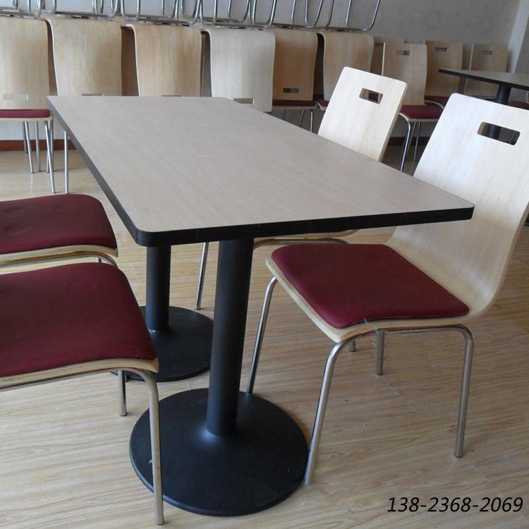 防火板四人桌，長方形餐桌，快餐廳桌椅